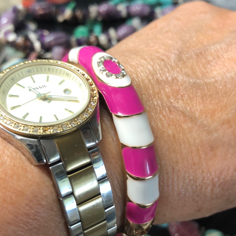 Enamel cuff bracelet